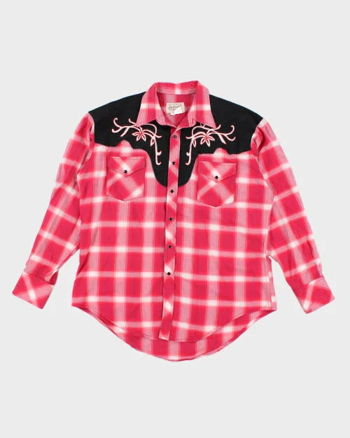 Vintage Rockmount Ranch Wear Western Shirt - L Striped Floral Plaid