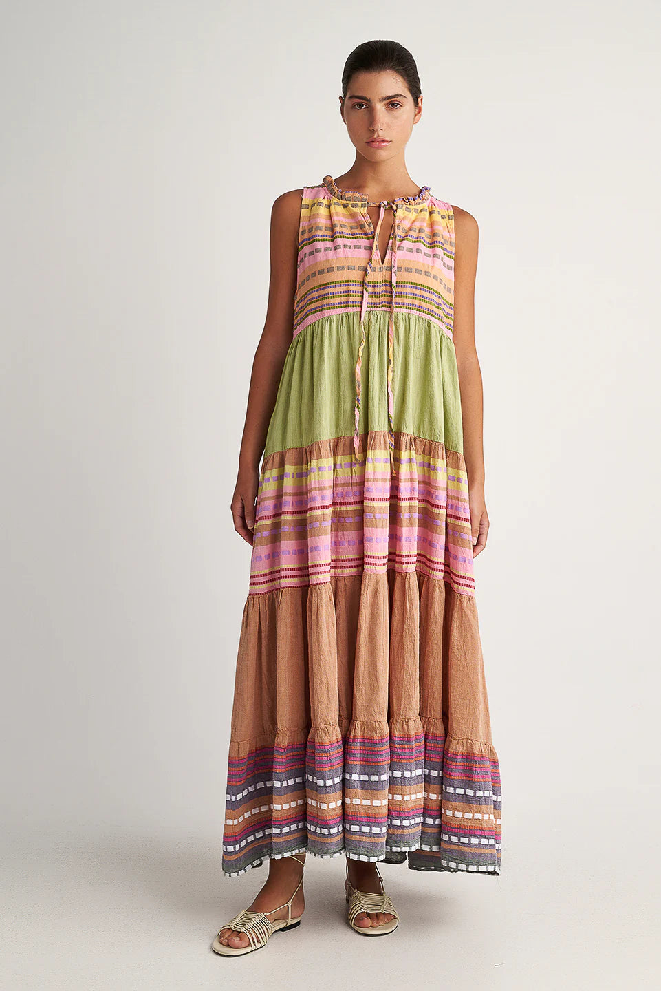 Alonissos Maxi Dress in One Colour Stylish Long Sleeve Maxi Dress