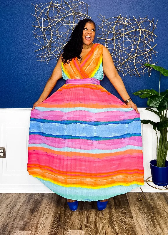 Bright Visions Maxi Dress (FINAL SALE) Elegant Maxi Dress with Lace
