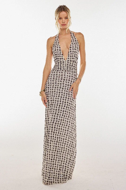 Chelsea Maxi Dress in Eclipse Stylish Maxi Dress with Frills