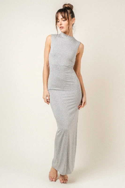 DRAPE DETAIL MAXI DRESS Comfortable Casual Maxi Dress