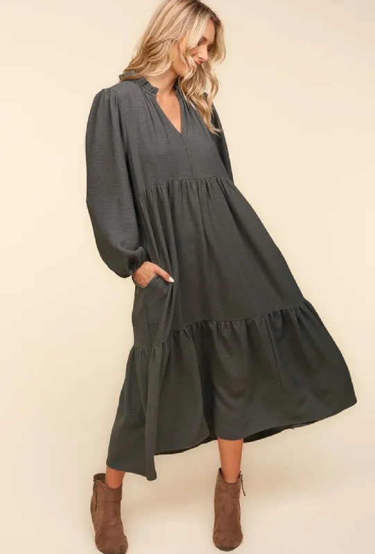 For The Love of Fall  Midi/Maxi Dress Trendy Fit-and-Flare Maxi Dress