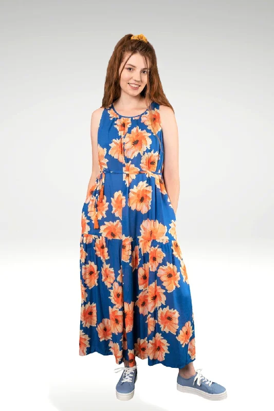 LARA FLORAL TIER MAXI DRESS Trendy V-Neck Maxi Dress