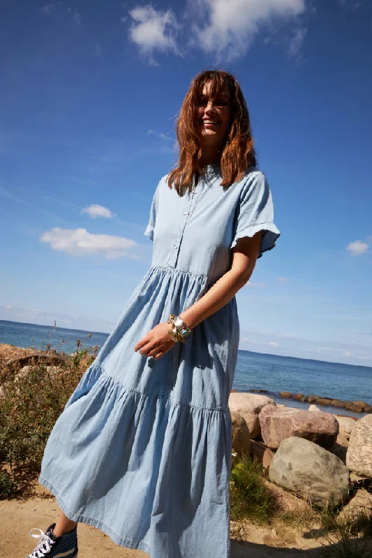 LOLLY LAUNDRY Suzie Maxi Dress | Blue Cozy Spaghetti Strap Maxi Dress