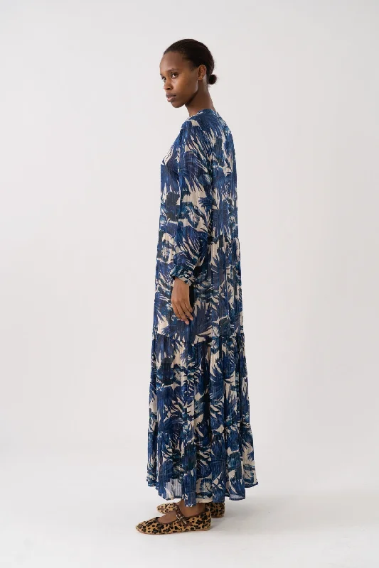 LOLLYS LAUNDRY Nee Maxi Dress | Blue Trendy A-Line Maxi Dress