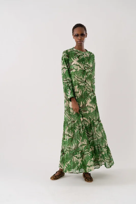 LOLLYS LAUNDRY Nee Maxi Dress | Green Trendy Maxi Dress with Straps