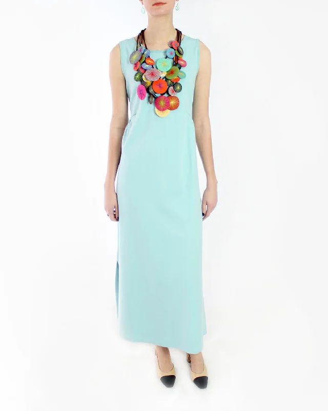 Luxe Cotton Interlock Maxi Dress Trendy Maxi Dress with Bow