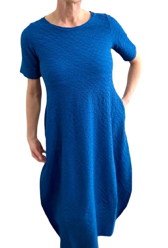 Maxi Dress Ocean Blue Trendy Floral Print Maxi Dress