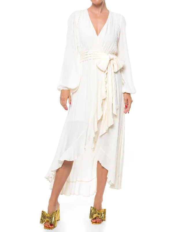Meadow Maxi Dress Trendy Off-Shoulder Ruffle Maxi Dress