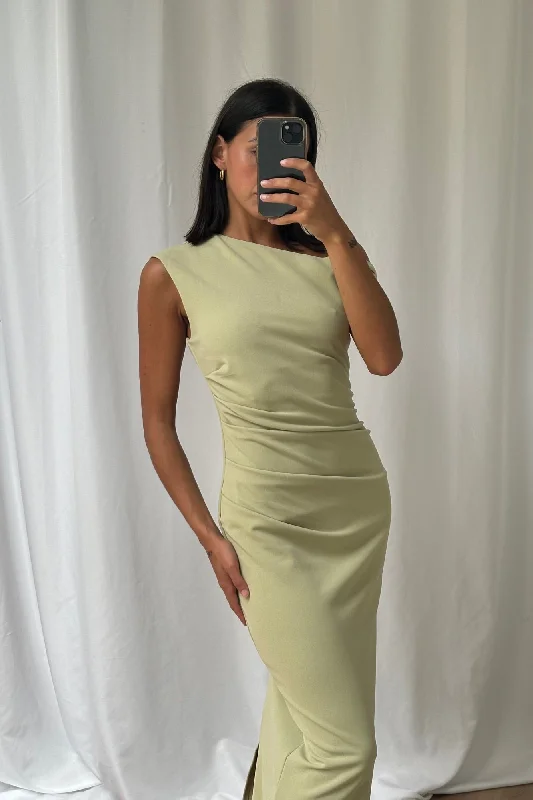 Mika Maxi Dress Sage Classic A-Line Maxi Dress