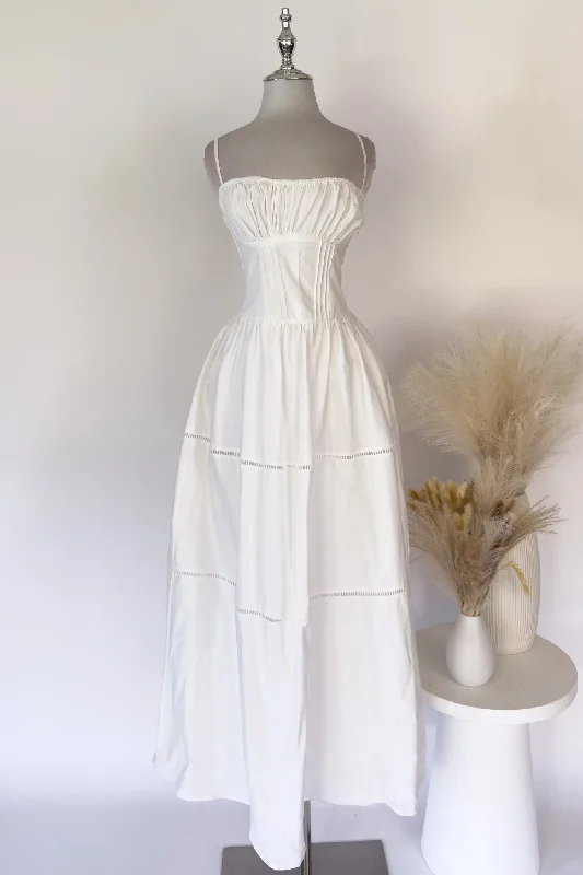 Mona Maxi Dress - White Cozy Knitted Maxi Dress