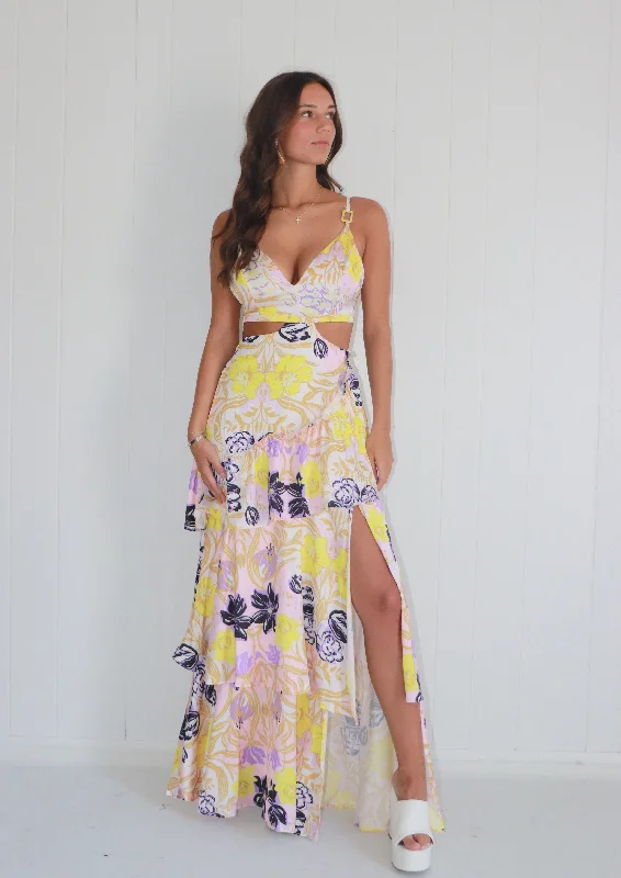 More To Come Cut-out Maxi Dress Fashionable High-Waist Maxi Dress