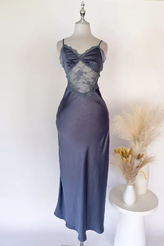 Navy Maxi Dress - SAMPLE SALE Elegant Lace Maxi Dress