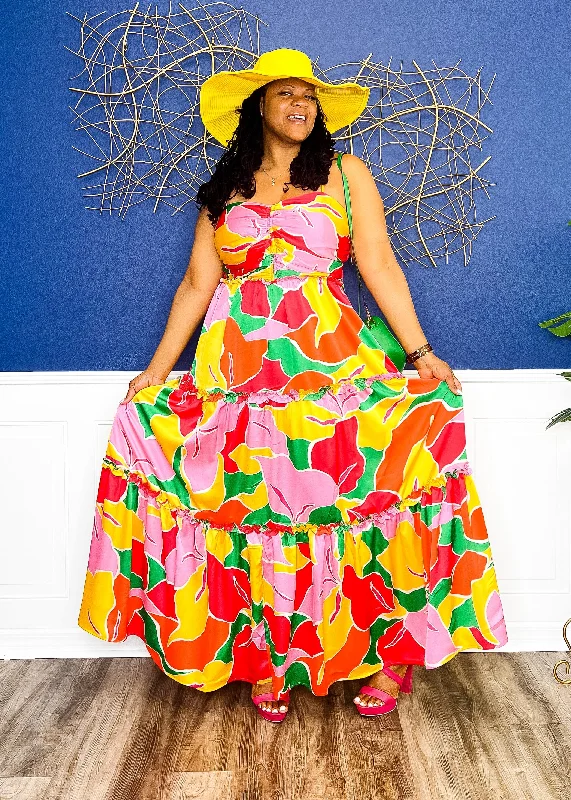 Party in the Tropics Maxi Dress (FINAL SALE) Fashionable High-Waist Maxi Dress