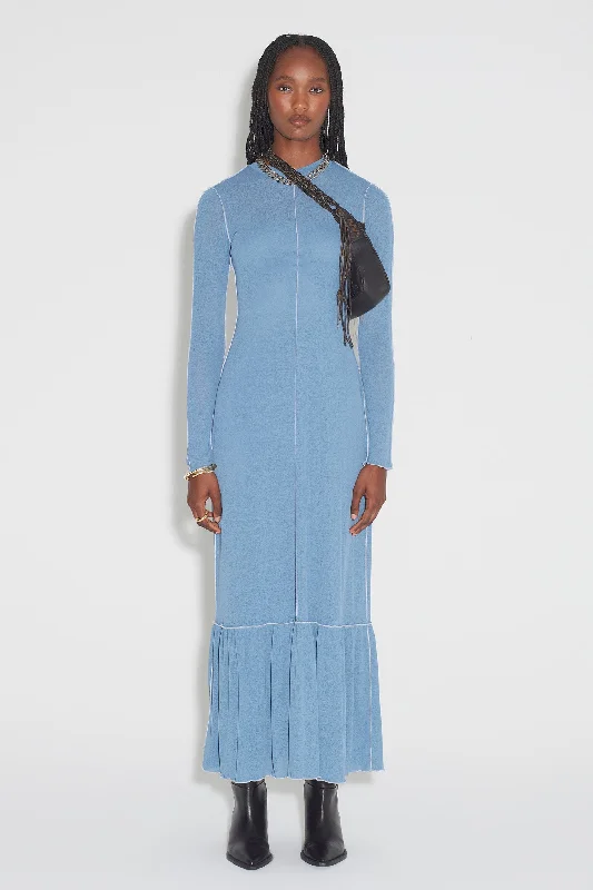 Piper Maxi Dress Indigo Fashionable Chiffon Tiered Maxi Dress