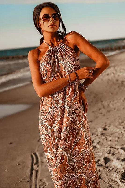 Sundown Maxi Dress Trendy Floral Print Maxi Dress