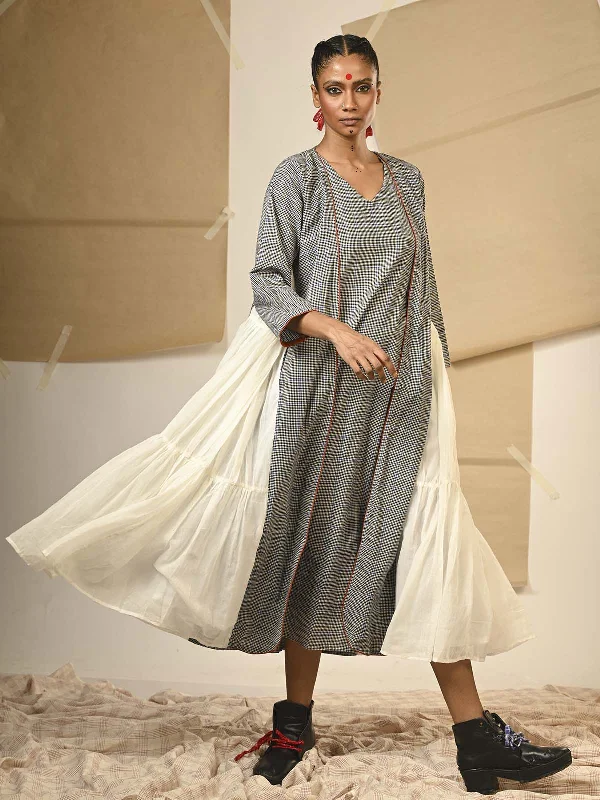 Tierred Maxi Dress Cozy Cold-Shoulder Maxi Dress