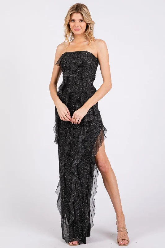 Showstopper Maxi Dress Cozy Maxi Dress with Slit