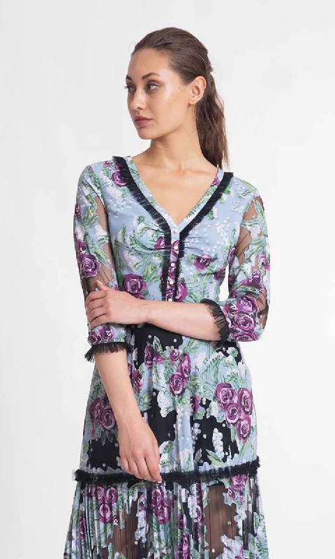 Vintage Florals Maxi Dress Fashionable Halter Neck Maxi Dress