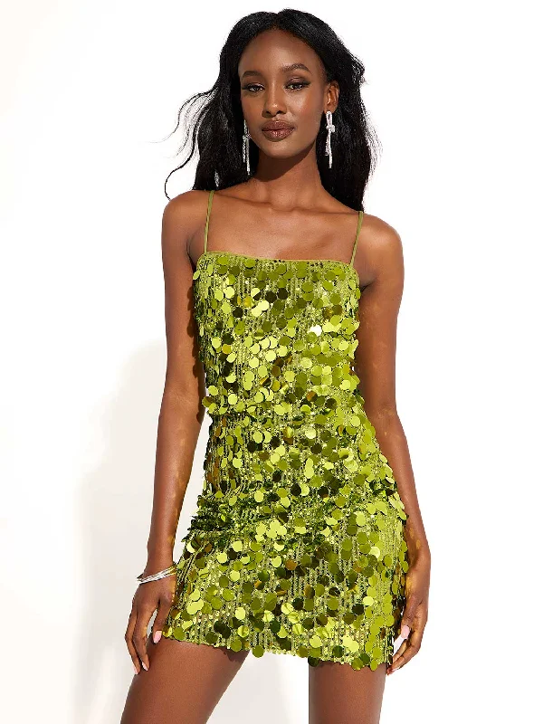 Sequin Mini Dress Trendy Crossover Mini Dress