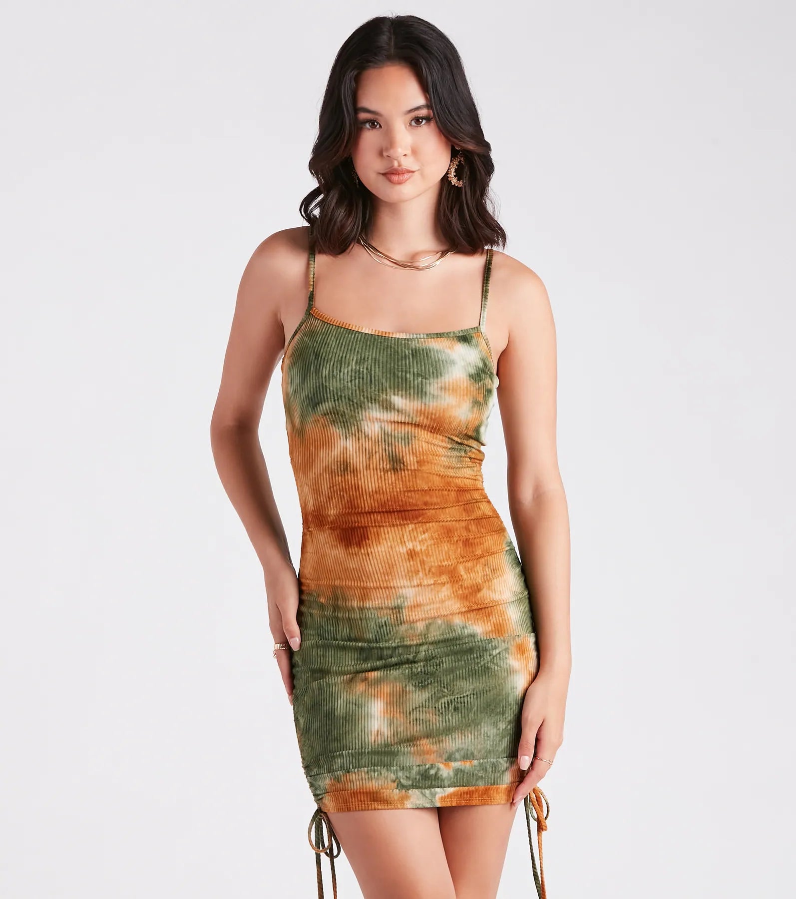 Finders Keepers Tie Dye Mini Dress Stylish Short-Sleeve Mini Dress