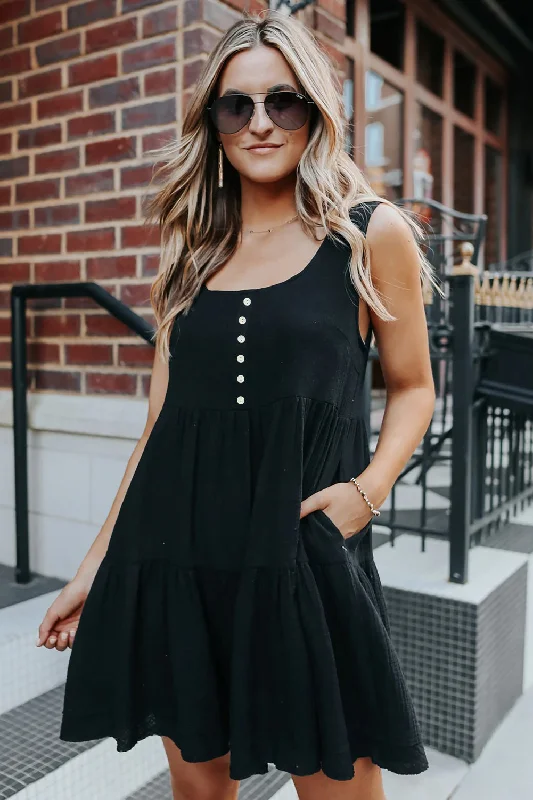 Tiered Ruffled Mini Dress Comfortable Boho Mini Dress