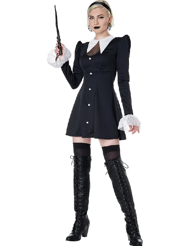 Gothic Mini Dress Womens Costume Stylish Plaid Mini Dress