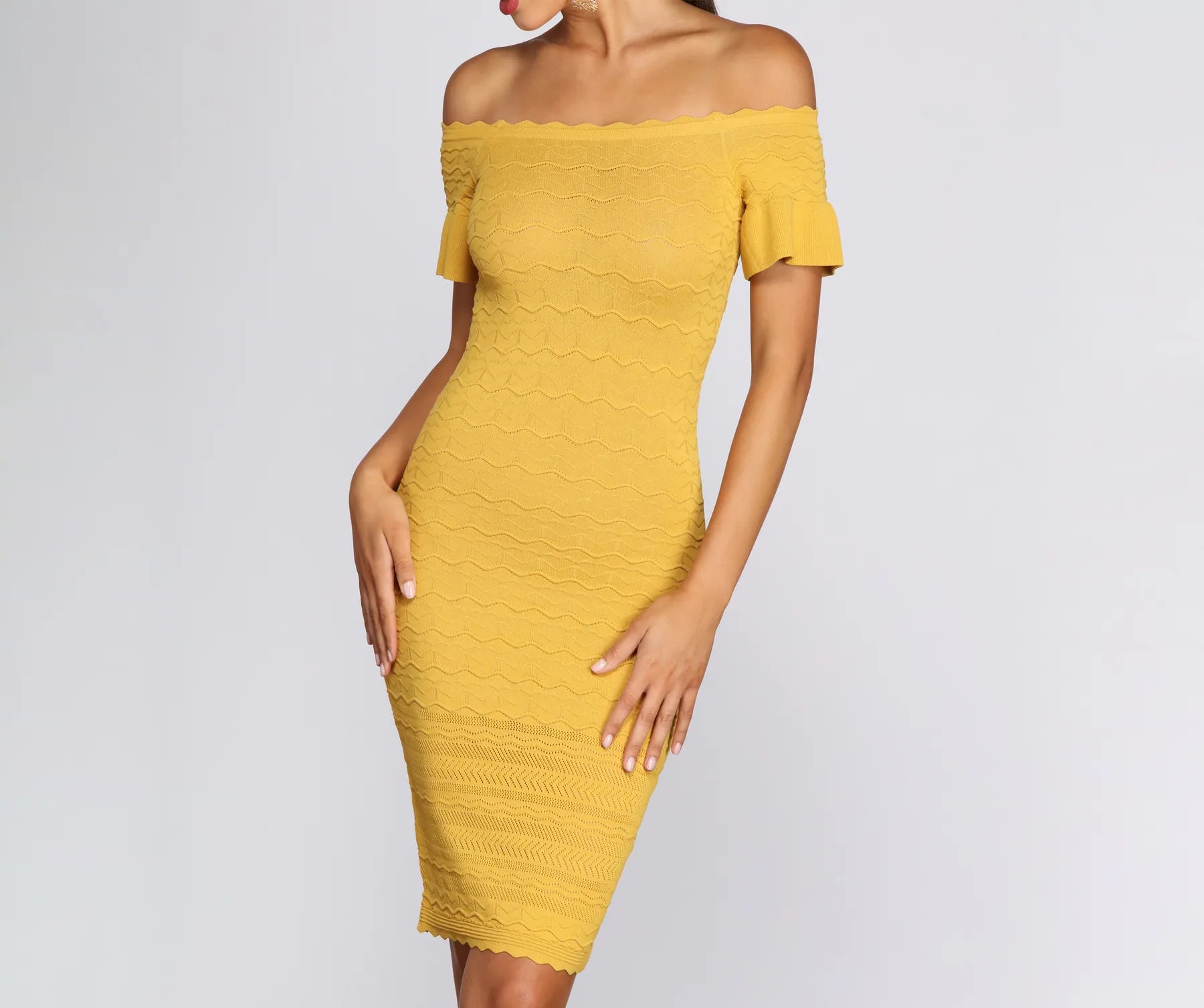 True To Your Heart Mini Dress Comfortable Fit-and-Flare Mini Dress