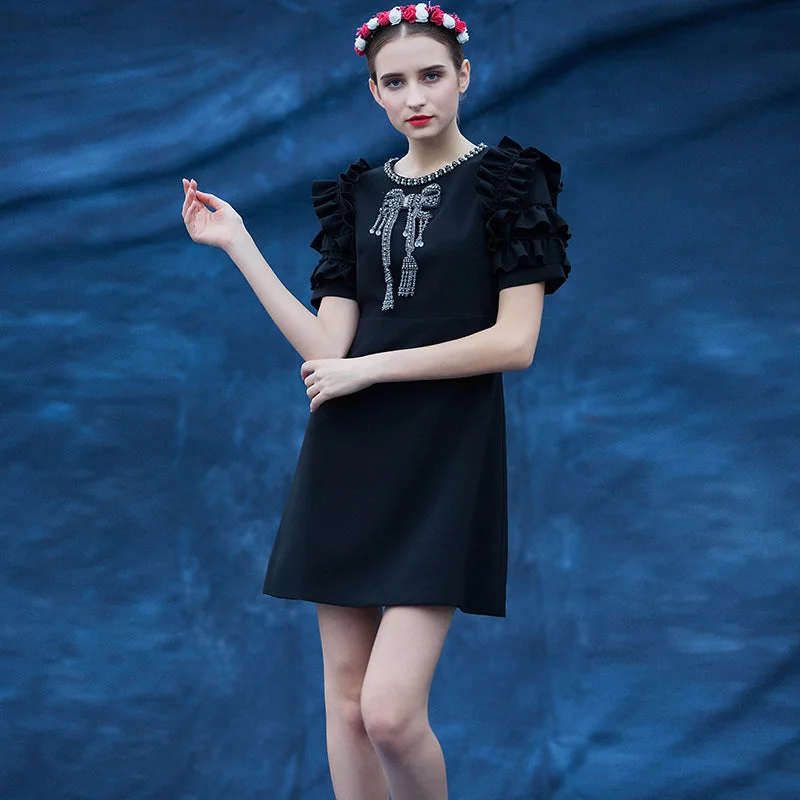 Ecombird Womens Sexy Party Dress Runway Fashion Designer 2017 Summer Vintage Short Sleeve Beading Ruffles Mini Dresses Vestidos Cozy Knit Mini Dress Ecombird Womens Sexy Party Dress Runway Fashion Designer 2017 Summer Vintage Short Sleeve Beading Ruffles Mini Dresses Vestidos Cozy Knit Mini Dress