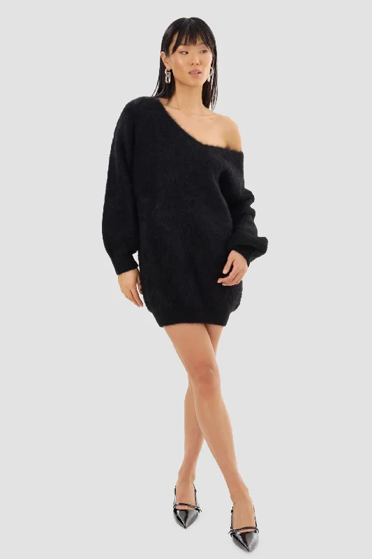 LAMARQUE Women's Amaris Wool Mini Dress Trendy A-Line Mini Dress