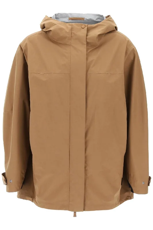 Lightweight Gore-tex Jacket  - Orange Fleece Jacket Down Jacket Parka