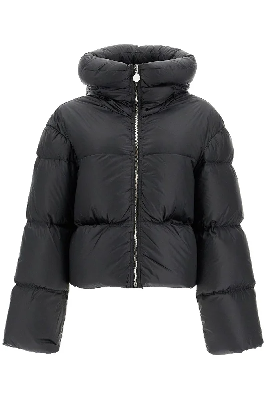 Hooded Kenny J Boxy Down Jacket  - Black Tailored Jacket Straight Jacket A-Line Jacket