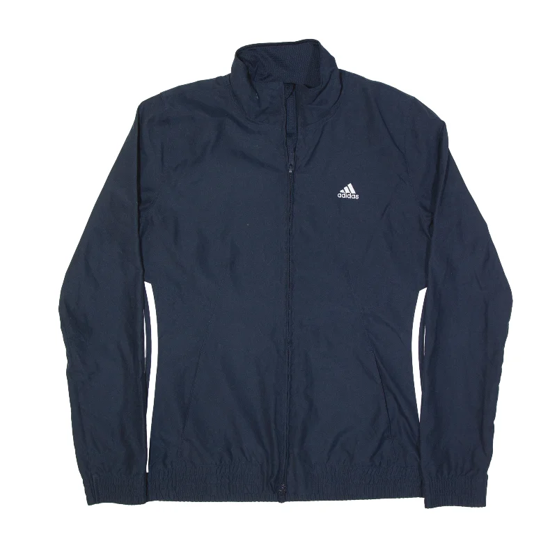 ADIDAS Windbreaker Jacket Blue Womens UK 14 Faux Fur Jacket Real Fur Jacket Shearling Jacket