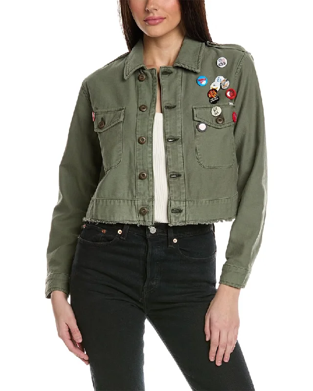Mother Denim The Cropped Veteran Jacket Fitted Jacket Loose Jacket Oversized Jacket