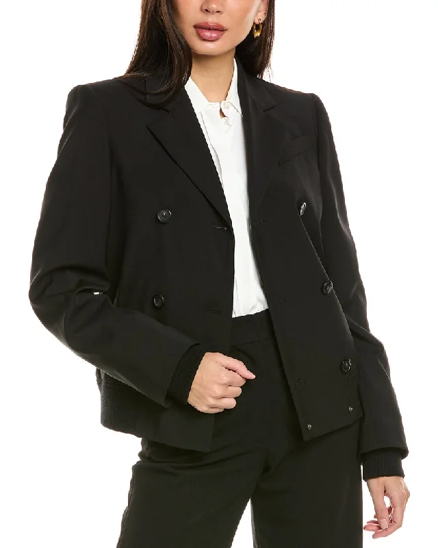 Sportmax Fascia Wool Jacket Tiered Jacket Buttoned Jacket Zippered Jacket