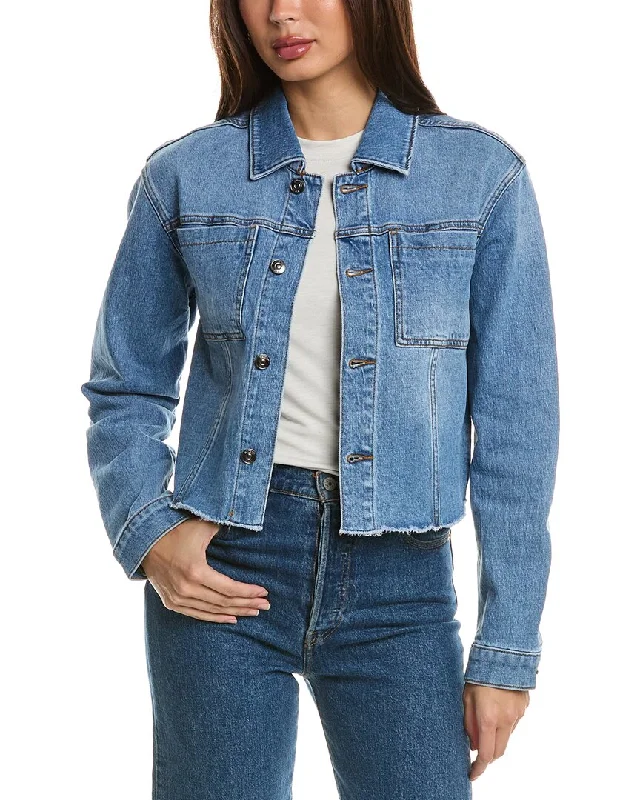 Hudson Jeans Micro Crop Jacket Nylon Fabric Polyester Fabric Spandex Fabric