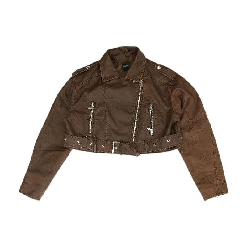 Black Solid Faux Leather Jacket Faux Fur Jacket Real Fur Jacket Shearling Jacket
