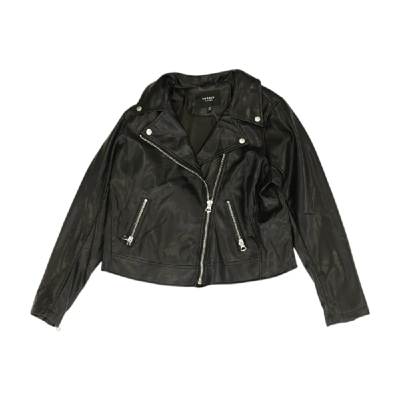 Black Solid Leather Jacket Rayon Jacket Velvet Jacket Corduroy Jacket