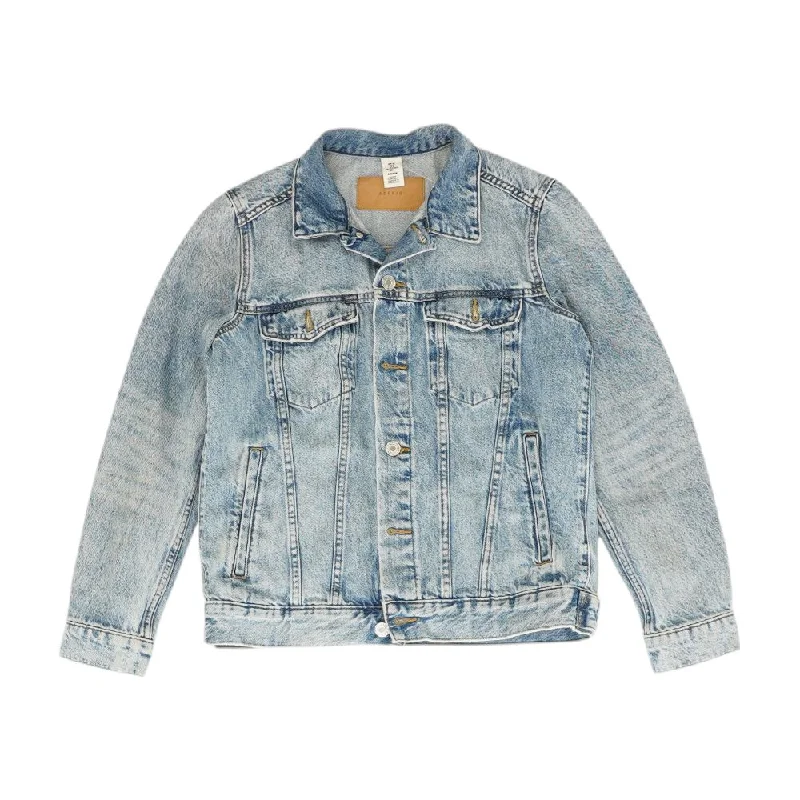 Blue Solid Faux Leather Jacket Striped Jacket Polka Dot Jacket Floral Jacket