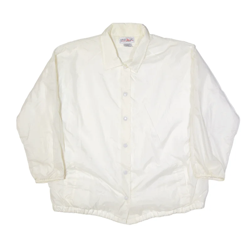 BRIDGE GATE Coach Jacket White Nylon 90s Womens L Denim Jacket Leather Jacket Suede Jacket BRIDGE GATE Coach Jacket White Nylon 90s Womens L Denim Jacket Leather Jacket Suede Jacket