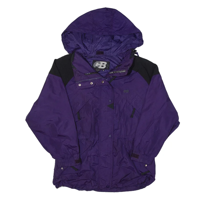 CB SPORTS Rain Jacket Purple 90s Womens M Mesh Jacket Canvas Jacket Denim Jacket