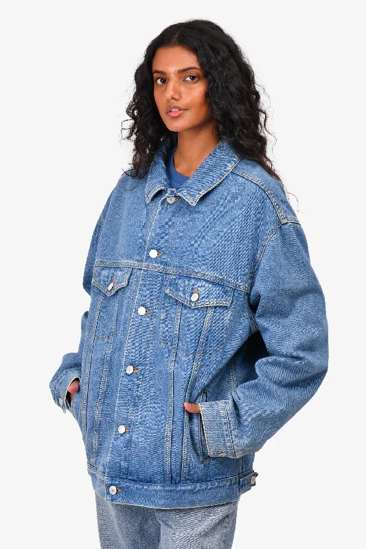 Gucci Blue Denim 'Gucci Band' Jacket Size 48 Mens Wool Fabric Cashmere Fabric Tweed Fabric Gucci Blue Denim 'Gucci Band' Jacket Size 48 Mens Wool Fabric Cashmere Fabric Tweed Fabric