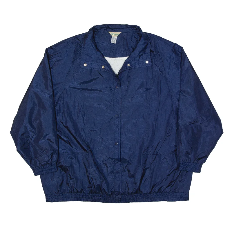 HABAND Shell Jacket Blue Nylon 90s Womens 3XL Toggled Jacket Drawstring Jacket Belted Jacket HABAND Shell Jacket Blue Nylon 90s Womens 3XL Toggled Jacket Drawstring Jacket Belted Jacket