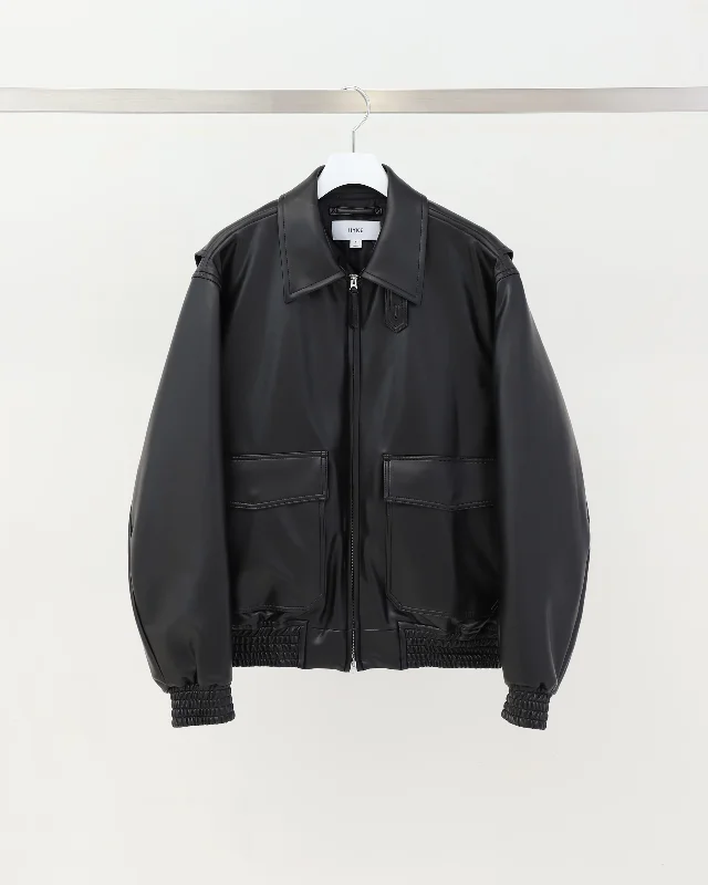 FAUX LEATHER JACKET 17459 Fleece Jacket Down Jacket Parka