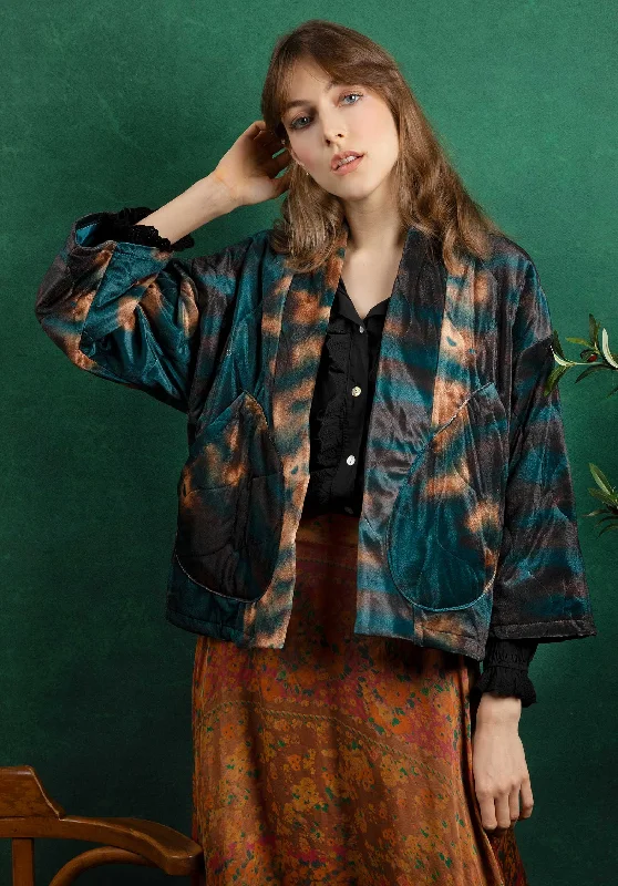Jacket M0028 Green-Gold Chenille Fabric Brocade Fabric Lace Fabric