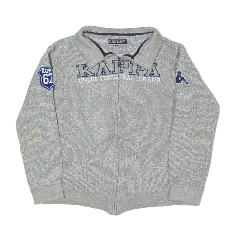 KAPPA Track Jacket Grey Wool Womens L Nylon Jacket Polyester Jacket Spandex Jacket