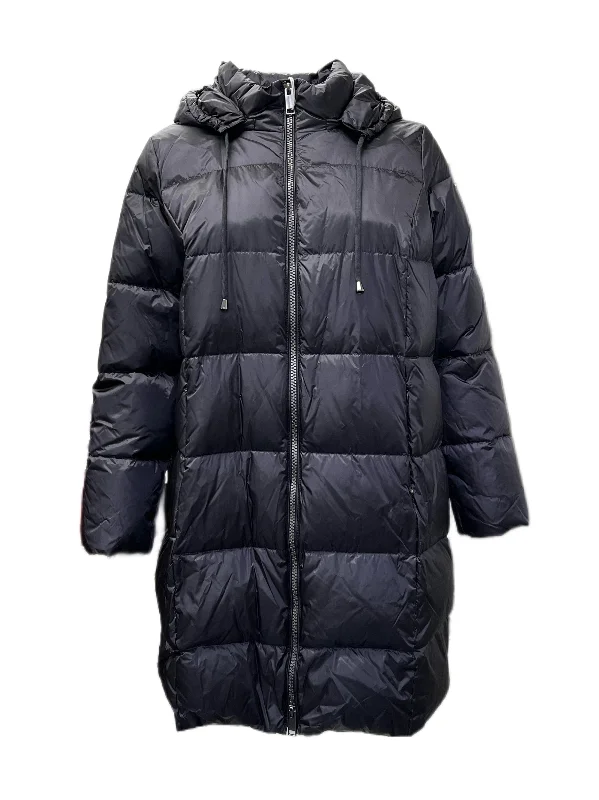 Marina Rinaldi Women's Black Pallina Hooded Jacket NWT Collared Jacket Crew Neck Jacket Turtle Neck Jacket