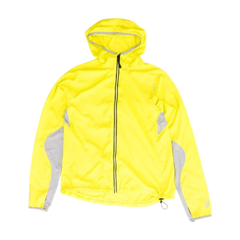 Neon Yellow Solid Lightweight Jacket Zippered Jacket Buttoned Jacket Snapped Jacket
