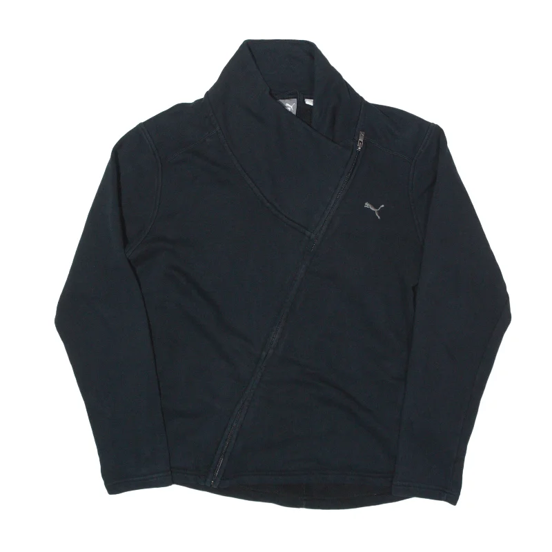 PUMA Track Jacket Blue Womens UK 16 Wool Jacket Cashmere Jacket Tweed Jacket