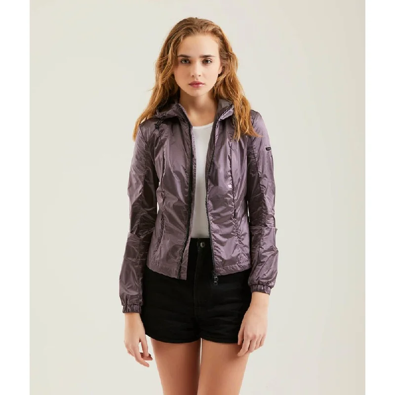 Refrigiwear Pink Polyamide Women Jacket Striped Jacket Polka Dot Jacket Floral Jacket